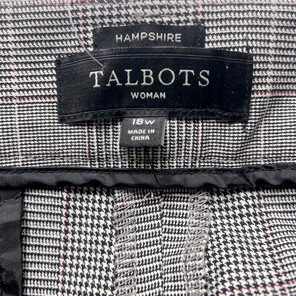 Talbots Windowpane Print Trousers NWT - image 6